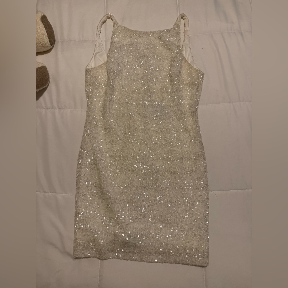 MARE MARE SEQUIN MINI DRESS - White - Picture 4 of 7